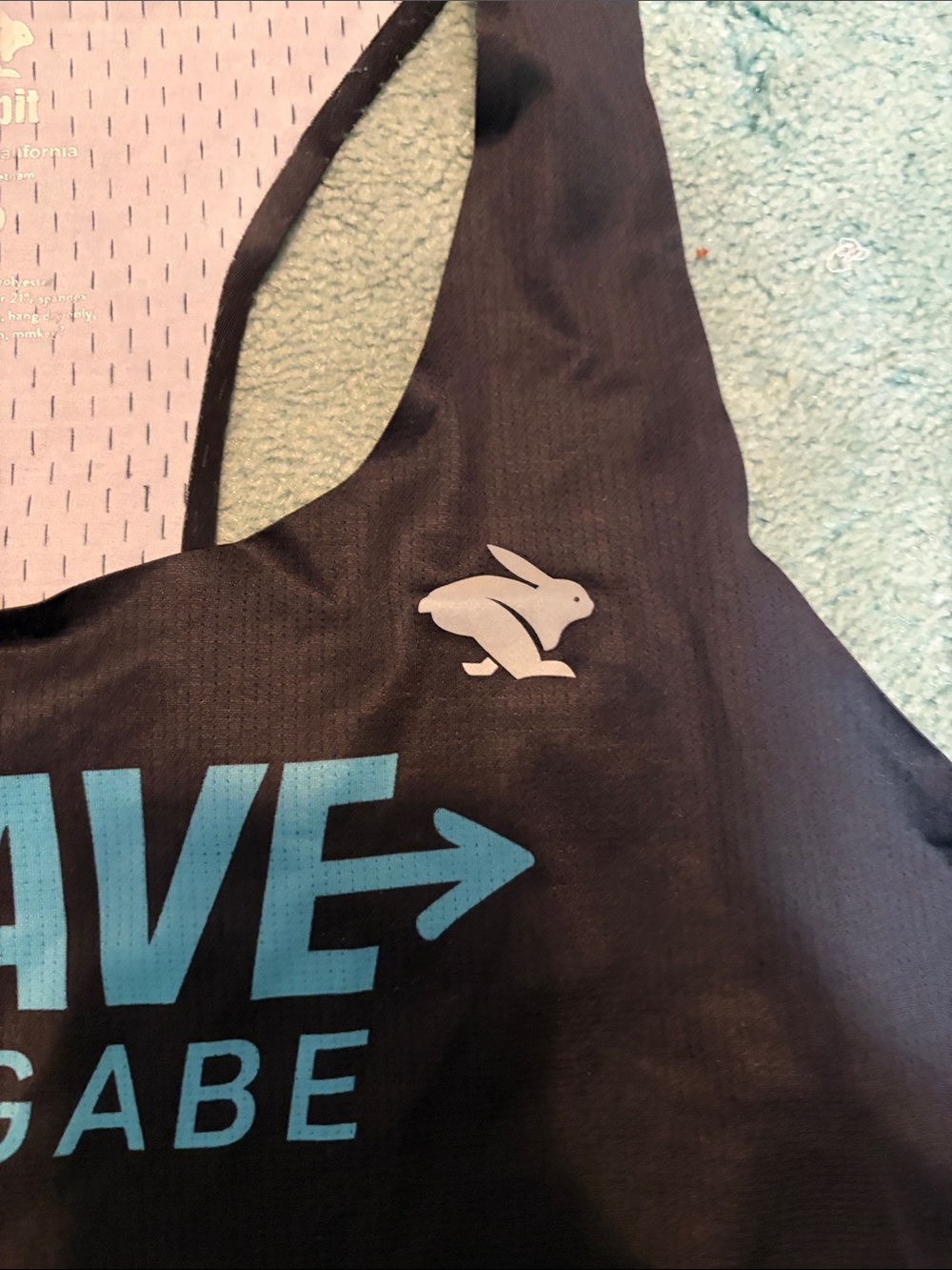 Brave Like Gabe Women's Black Racerback Rabbit Tank - Picture 3 of 4